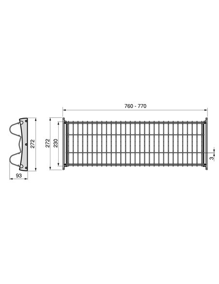 Emuca Escurreplatos para módulos altos Suprastar, módulo 800mm, Acero, Cromado