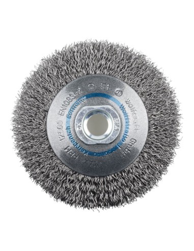 Cepillo cónico de alambre de acero, rosca m14, ø100 x 15 mm
