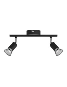 Foco 2 elementos limbali gu10 (bombilla no incluida) color negro 8 x 32,4 x 13 cm