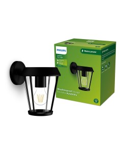 Aplique exterior sunera e27 25 w sin bombilla, color negro, luz hacia abajo 2
