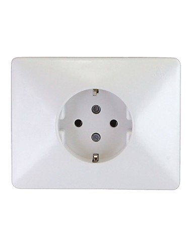 Base enchufe 2p+tt schuko 25a 380 v~ blanco