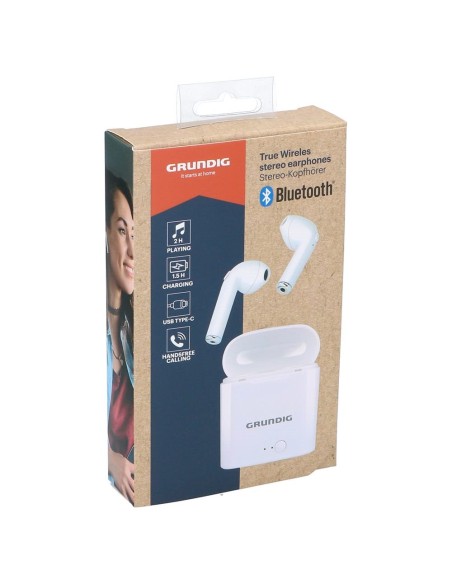 Auriculares inalámbricos earbuds con micro bluetooth con estuche blanco