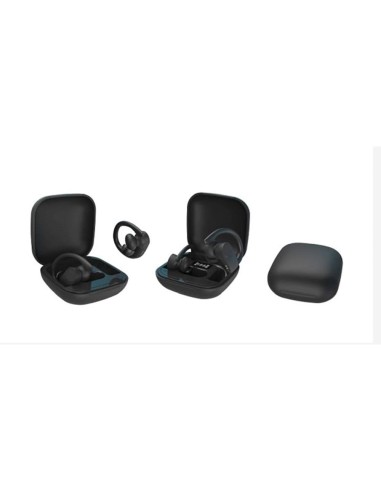 Auriculares inalámbricos deportivos bluetooth con estuche negro