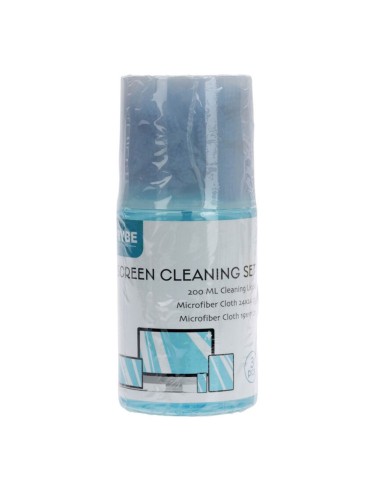 Spray limpiador de pantallas + 2 bayetas, 200 ml