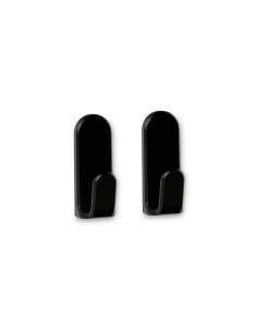 Colgador adhesivo taga negro, 2 uds
