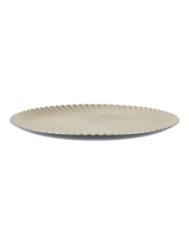 Plato decoración polipropileno champán ø33 x 1,5 cm