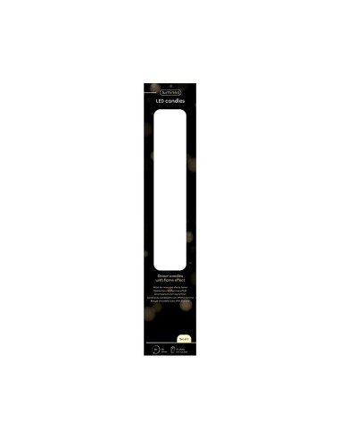 Vela de cera led color verde ø2,20 x 24,50 cm, 2 unidades