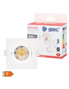 Aro basculante cuadrado empotrable LED Gonde 7W 3000-4000-6500K Blanco 2