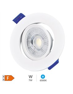 Aro basculante redondo empotrable LED Cumbo 7W 6500K Blanco