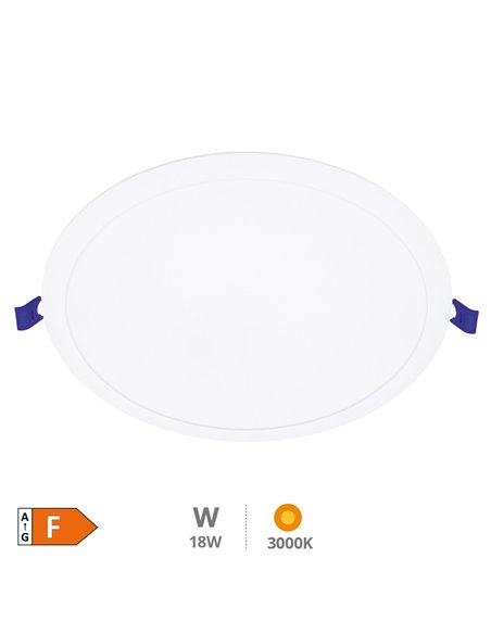 Downlight empotrable LED redondo Belur 18W 3000K Blanco