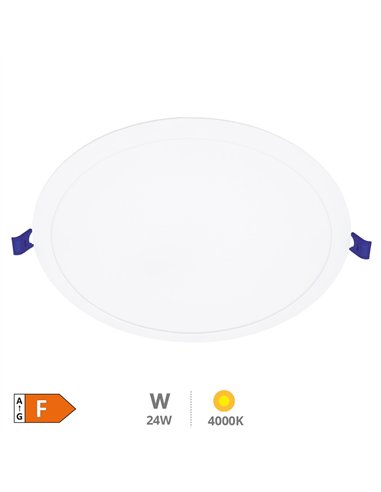 Downlight empotrable LED redondo Belur 24W 4000K Blanco