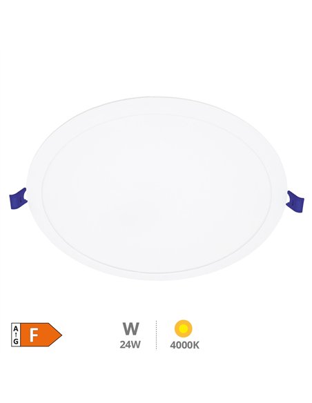 Downlight empotrable LED redondo Belur 24W 4000K Blanco