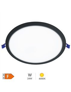 Downlight empotrable LED redondo Belur 18W 4000K Negro