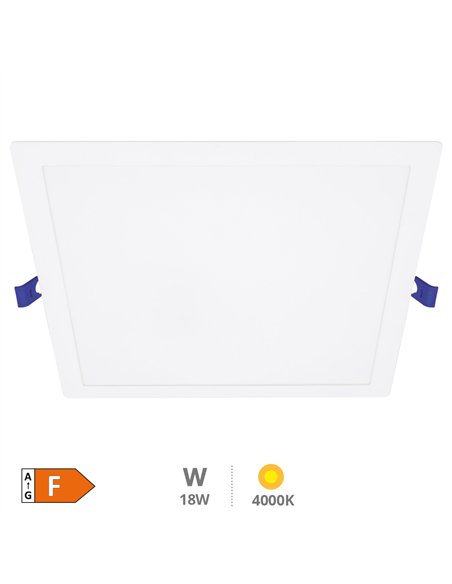 Downlight empotrable LED cuadrado Londa 18W 4000K Blanco