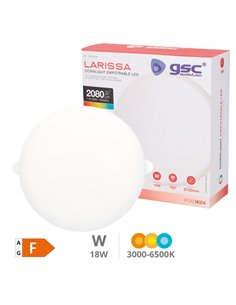 Downlight LED Larissa empotramiento regulable 18W 3000-4000-6500K 2