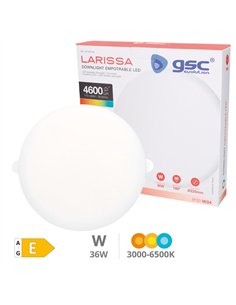 Downlight LED Larissa empotramiento regulable 36W 3000-4000-6500K 2
