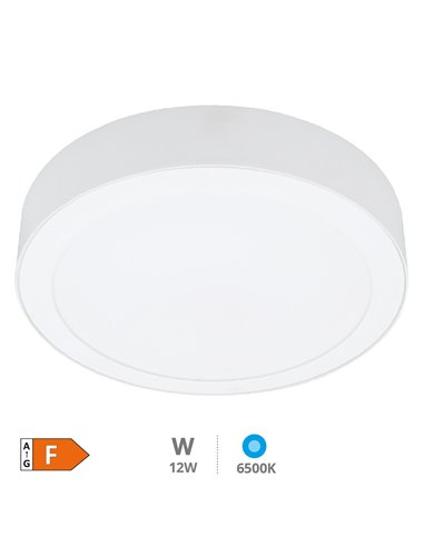 Downlight superficie LED redondo Bogur 18W 6500K Blanco
