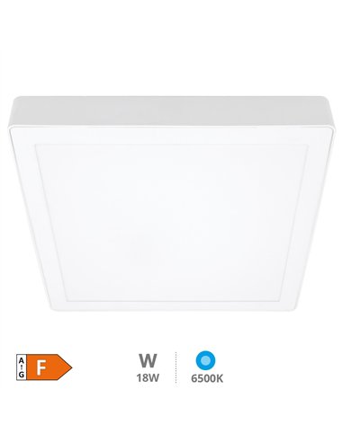 Downlight superficie LED cuadrado Vasan 18W 6500K Blanco