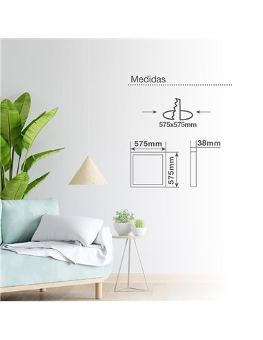 Panel empotrable LED Ubari 59,5x59,5cm 40W 6000K Sin marco