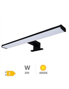 Aplique baño LED Laksa 8W 4000K IP44 Negro
