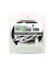 Kit 3M Tira de LED 6W/M IP20 Verde preparado