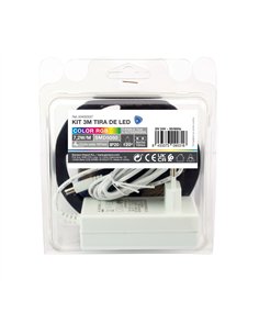 Kit 3M Tira de LED 7,2W/M IP20 RGB preparado