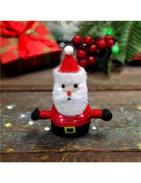 Papá Noel plegable LED 300mm Luz fría
