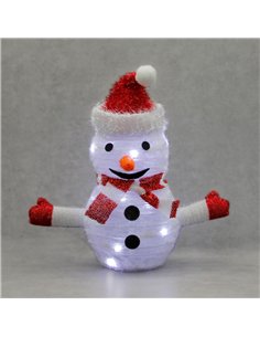 Muñeco de nieve plegable LED 300mm Luz fría
