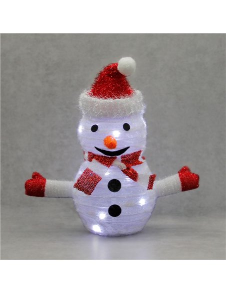 Muñeco de nieve plegable LED 300mm Luz fría