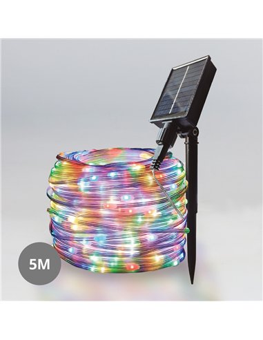Guirnalda LED solar 5M 8 funciones RGB