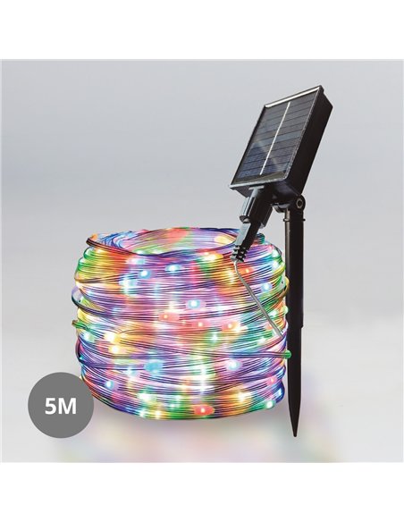 Guirnalda LED solar 5M 8 funciones RGB