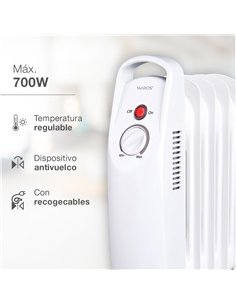 Mini radiador de aceite 7 elementos Eldere Máx. 700W 2