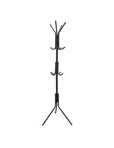 Perchero de pie con 12 colgadores Negro