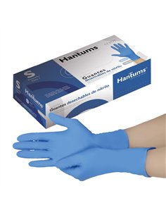Caja 100 guantes desechables de nitrilo Azul - Talla S 2