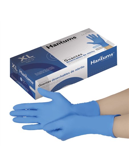 Caja 100 guantes desechables de nitrilo Azul - Talla XL
