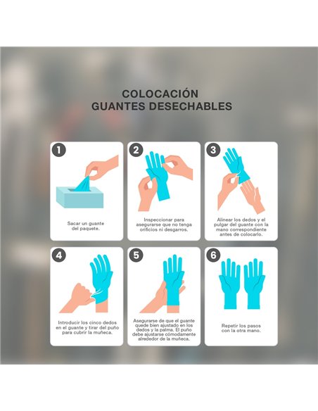 Caja 100 guantes desechables de nitrilo Azul - Talla XL
