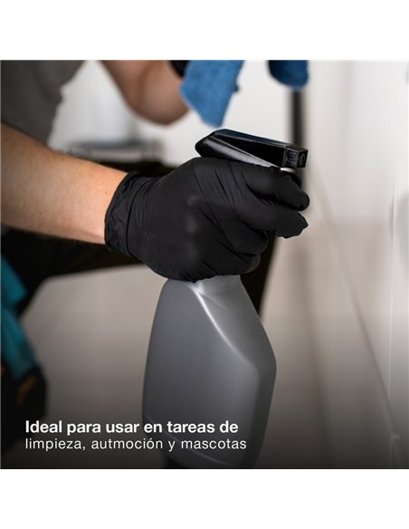 Caja 50 guantes desechables de nitrilo diamantado/grip Negro - Talla M