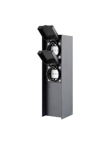 Columna enchufe jardín con tapas 2T IP44