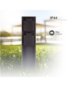 Columna enchufe jardín con tapas 2T IP44 2