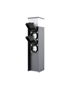 Columna enchufe jardín con tapas 2T 1 luz G9 IP44