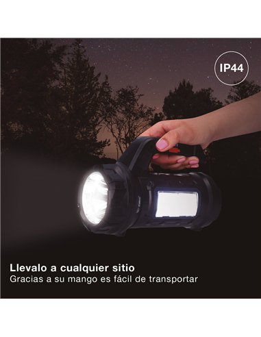 Linterna multiusos 10W con caja de herramientas recargable USB
