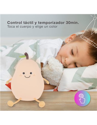 Luz de noche infantil LED Pera 1W RGB batería recargable