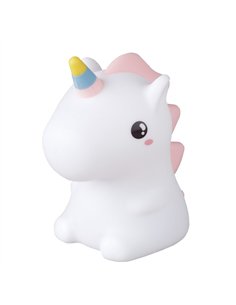 Luz de noche infantil LED Unicornio 1W RGB batería recargable
