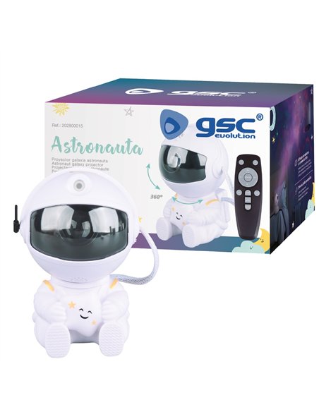 Luz de noche infantil LED Astronauta proyector galaxia