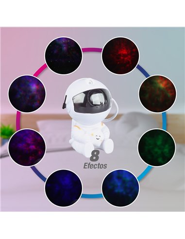 Luz de noche infantil LED Astronauta proyector galaxia