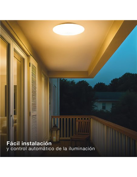 Plafón techo LED Celano con sensor de movimiento 15W 4000K