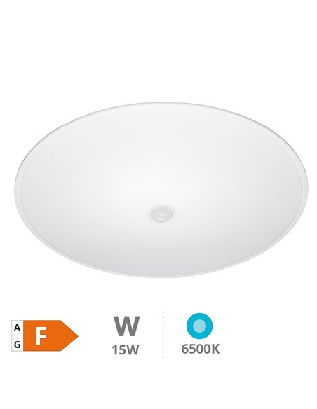 Plafón techo LED Celano con sensor de movimiento 15W 6000K