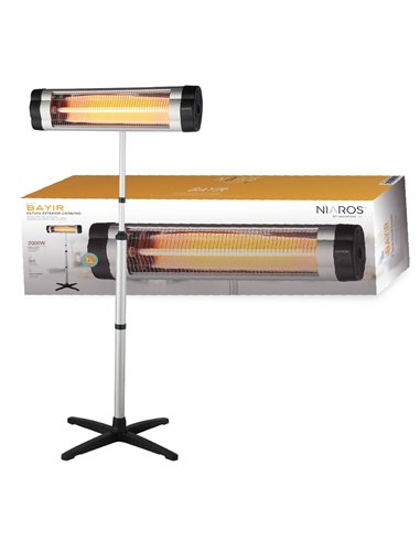 Estufa para exterior tubos de carbono Bayir Máx. 2000W