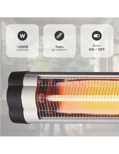 Estufa para exterior tubos de carbono Bayir Máx. 2000W