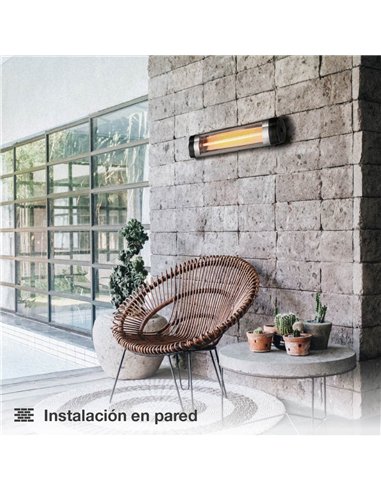 Estufa para exterior tubos de carbono Bayir Máx. 2000W